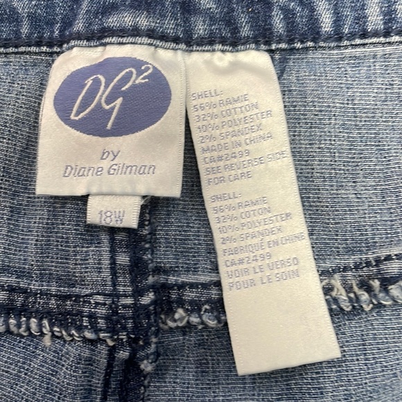Vintage Dg2 by Diane Gilman Blue Jean Shorts, 18W - Picture 4 of 6